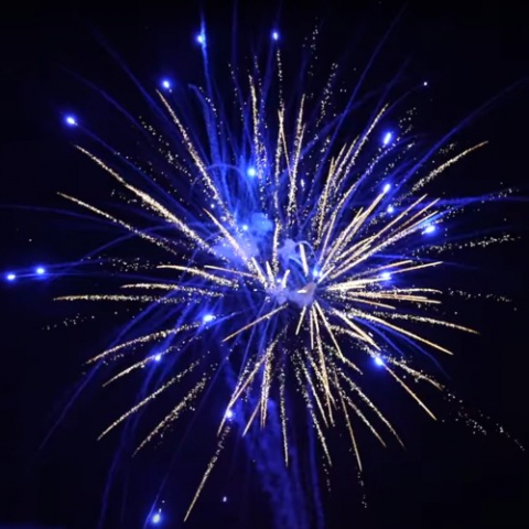 SRPYRO Brokat Gold Blue