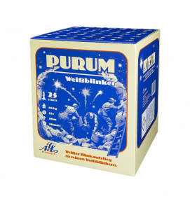 Alba Feuerwerk Purum Weißblinker, 25-Schuss-Batterie